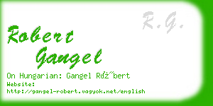 robert gangel business card